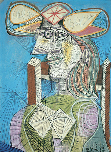 Jorn///Picasso, Femme Assise (Dora)