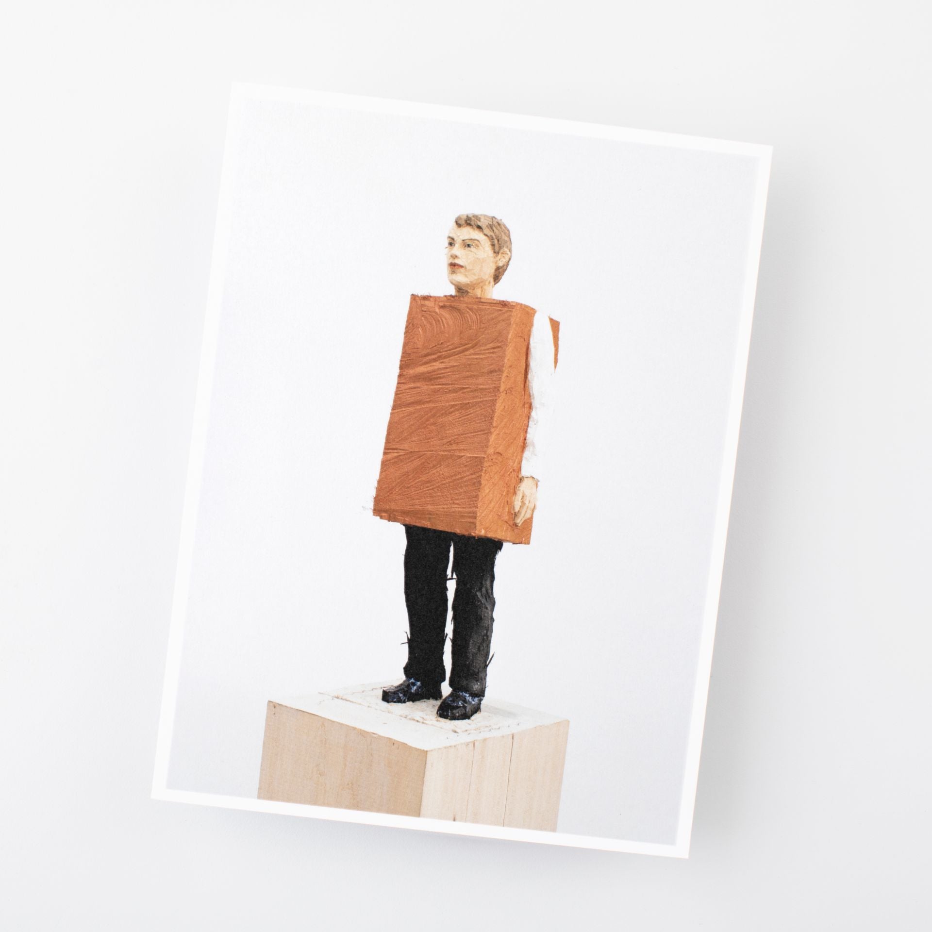 Stephan Balkenhol, Man With Cobber Box Body (postkort)